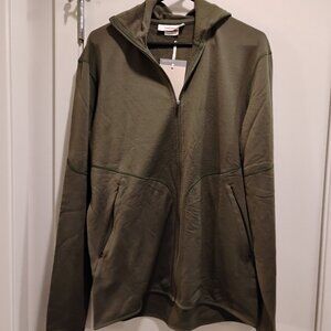 Icebreaker Men’s Merino Realfleece Elemental II LS Zip Hood Jacket Green Large
